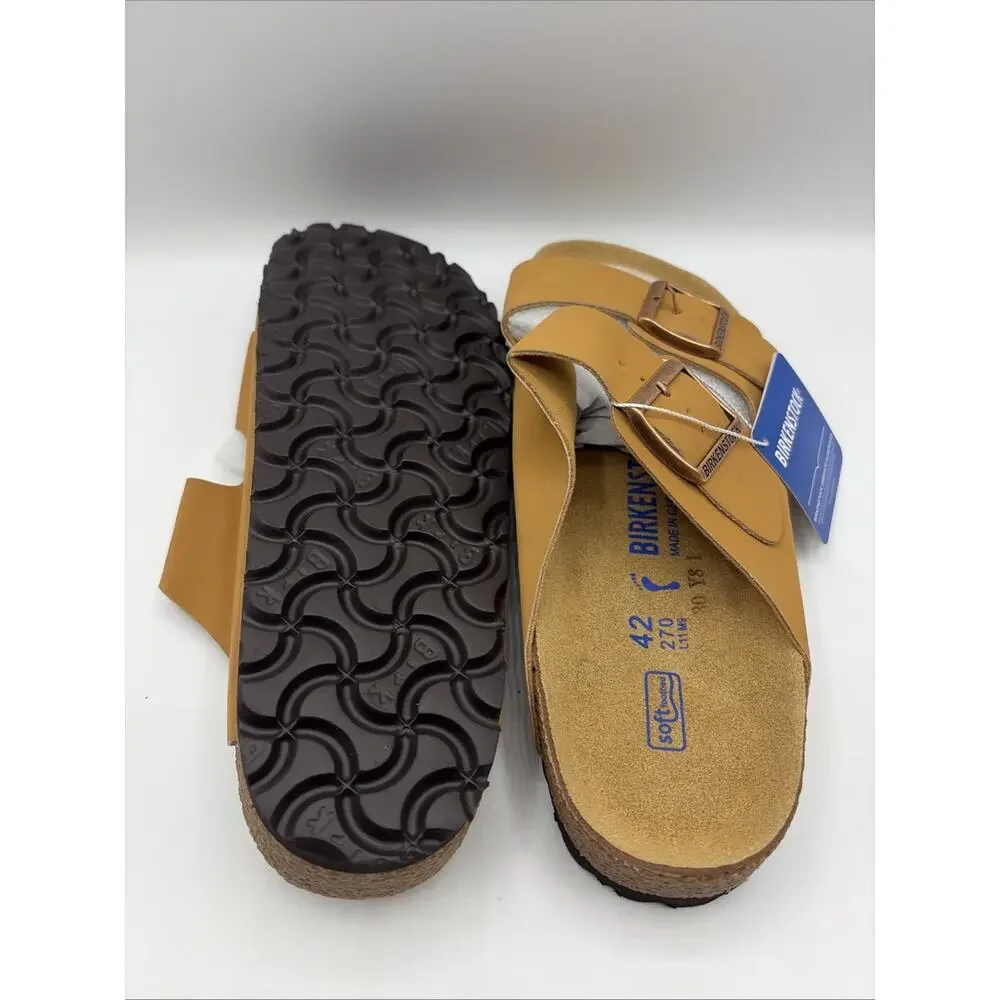 Birkenstock Arizona Pecan Nubuck Soft Footbed Sandals US M 9 W 11 EU 42 NWOB